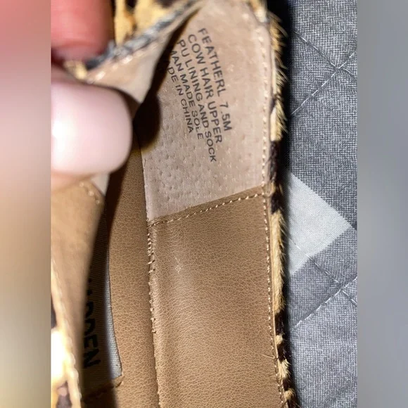 NWOT STEVE MADDEN Feather Leopard Loafer Calf Hair Flat - Picture 5 of 6